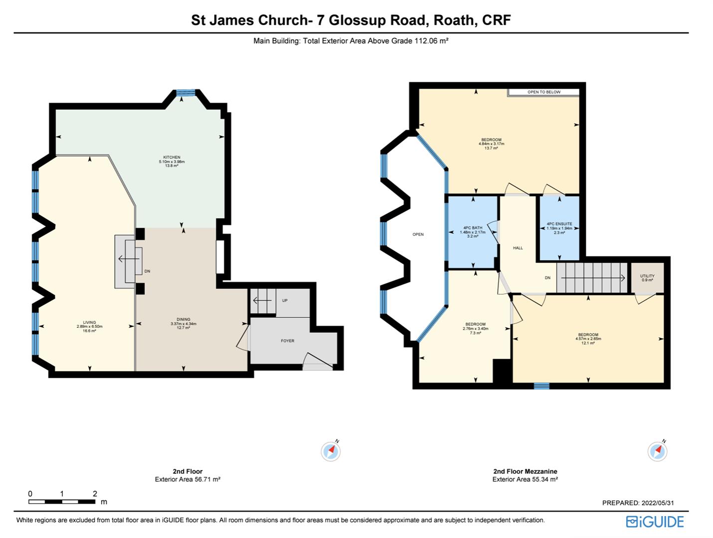 Floorplan for St James Church, City Centre, Cardiff